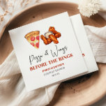 Servilleta De Papel Pizza and Wings Before The Rings Couples Shower<br><div class="desc">These are Pizza and Wings Before The Rings Wedding Couples Shower Paper Napkins!</div>