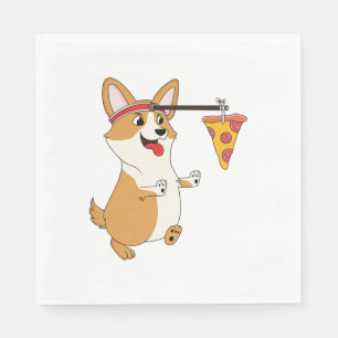 Servilleta De Papel Pizza Corgi Running