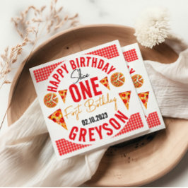 Servilleta De Papel Pizza de bebé de rebanada moderna 1º cumpleaños