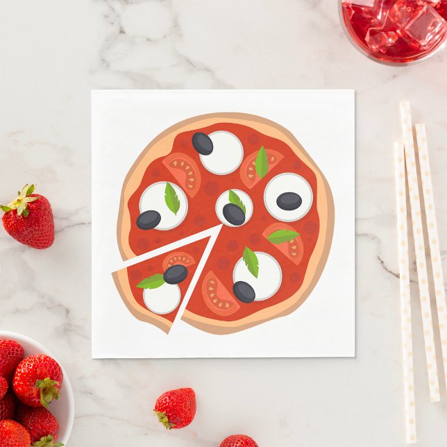 Servilleta De Papel Pizza de Mozzarella con Tomate y Albahaca (Subido por el creador)