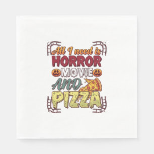 Servilleta De Papel Pizza de Película de Terror Halloween Calabaza Crá