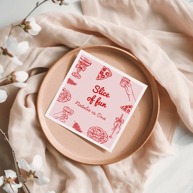 Servilleta De Papel Pizza De Primera Mano Dibujó Parte De Divertida Fi (Subido por el creador)