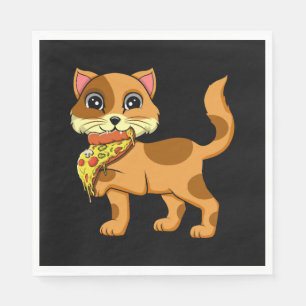 Servilleta De Papel Pizza italiana Pie gato amante gato Whisperer anim