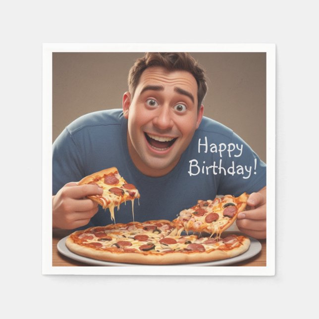 Servilleta De Papel Pizza Man (Anverso)