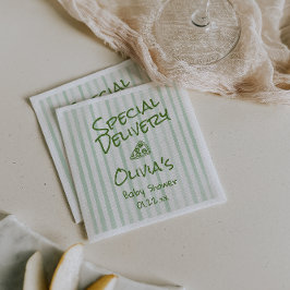 Servilleta De Papel Pizza Mano Dibuja Una Ducha De Entrega Especial Ve