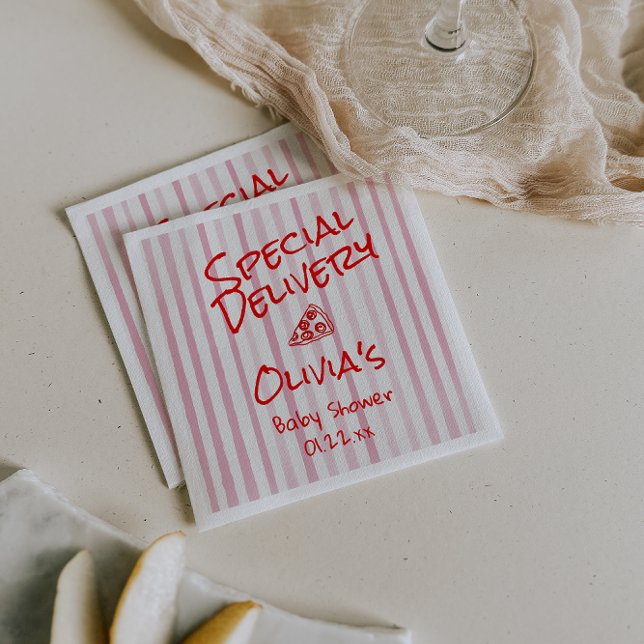 Servilleta De Papel Pizza Mano Dibujada Red Especial Ducha De Entrega (Subido por el creador)