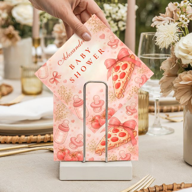 Servilleta De Papel Pizza Night Baby Shower (Subido por el creador)