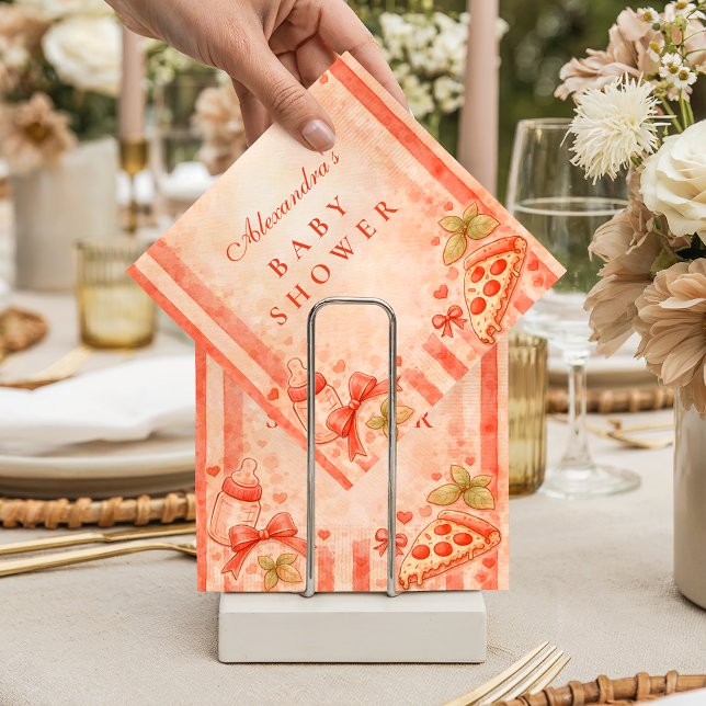 Servilleta De Papel Pizza Party Baby Shower (Subido por el creador)