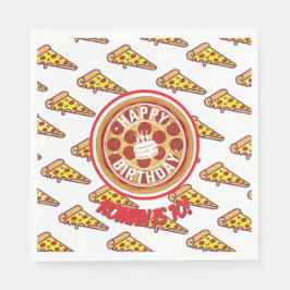 Servilleta De Papel Pizza Party Birthday Decor | Fun Pizza Slice Theme