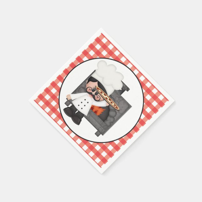 Servilleta De Papel Pizza pizzería fiesta pañuelos de papel (Borde)