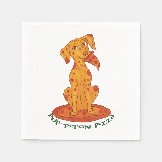 Servilleta De Papel Pizza Puppy (Anverso)