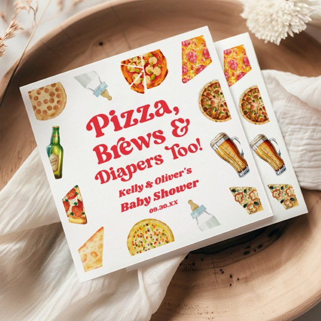 Servilleta De Papel Pizza se estrena y aparejos en Baby Shower de cerv (Subido por el creador)