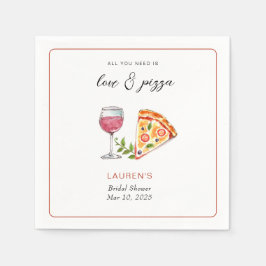Servilleta De Papel Pizza y amor Ducha de novia