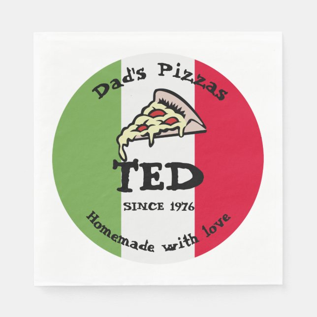 Servilleta De Papel Pizzas de papá (Anverso)