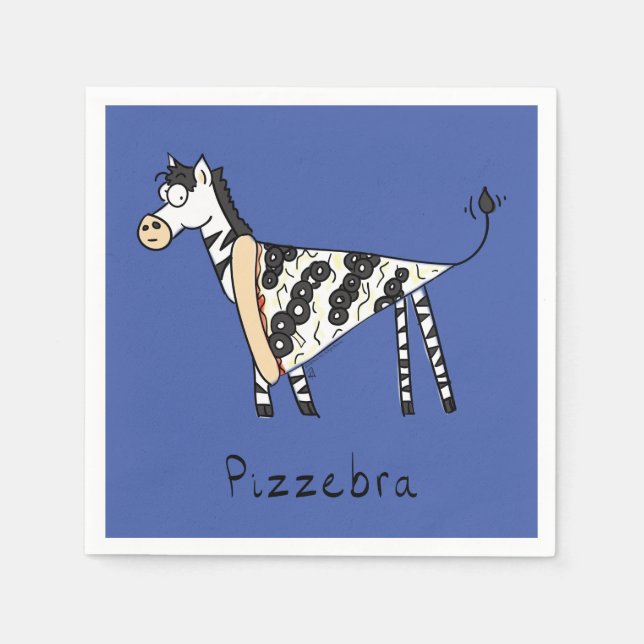 Servilleta De Papel Pizzebra Pizza Zebra Napkins (Anverso)