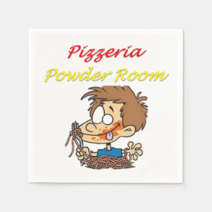 Servilleta De Papel Pizzeria Powder Room Paper Napkins