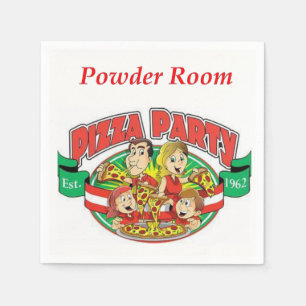 Servilleta De Papel Pizzeria Powder Room Paper Napkins