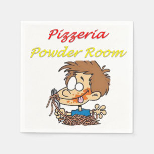 Servilleta De Papel Pizzeria Powder Room Paper Napkins