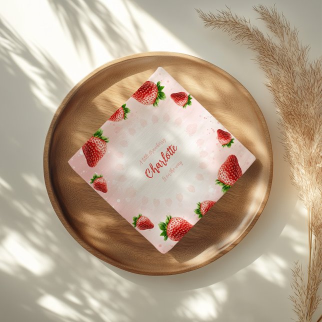 Servilleta De Papel Placa Baby Shower de fresa (Subido por el creador)