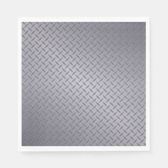 Servilleta De Papel Placa de diamante gris acero (Anverso)