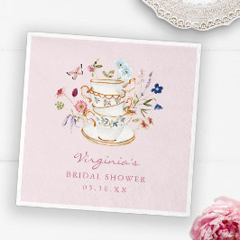 Servilleta De Papel Placa de papel Fiesta de té rosa