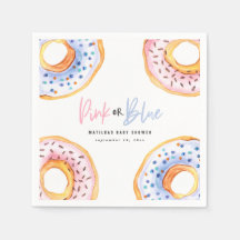 Placa de papel para bebé rosa o azul