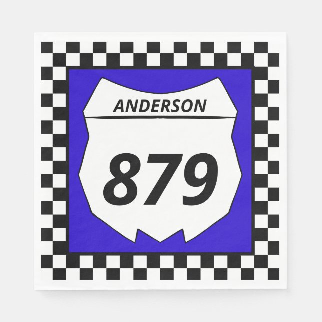 Servilleta De Papel Placa número de motocicleta sucia Personalizado Mo (Anverso)