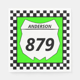 Servilleta De Papel Placa número de motocicleta sucia Personalizado Mo