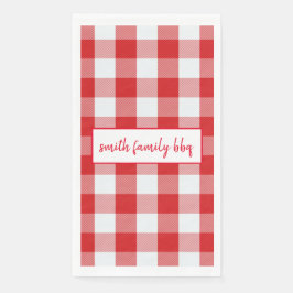 Servilleta De Papel Placa personalizada de búfalo rojo y blanco