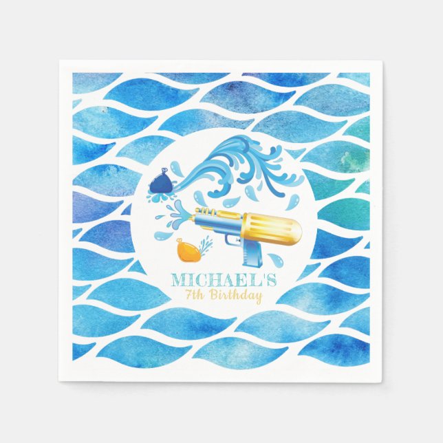 Servilleta De Papel Placa personalizada de papel de cumpleaños para un (Anverso)