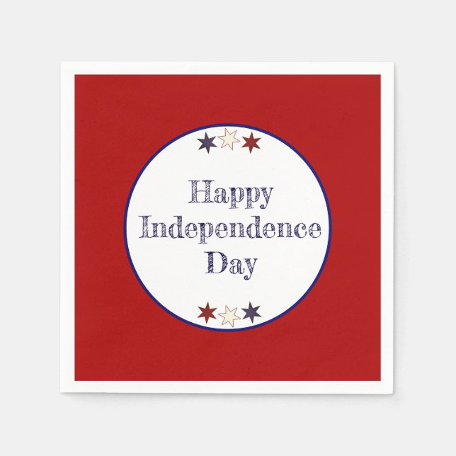 Servilleta De Papel Placas de papel de las estrellas azules rojas patr (Anverso)