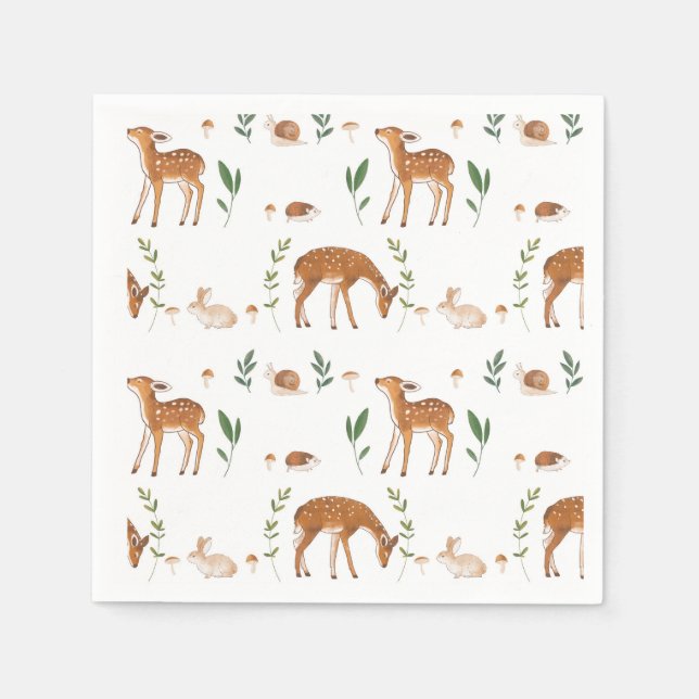 Servilleta De Papel Placas de papel de lija de conejo Fawn (Anverso)