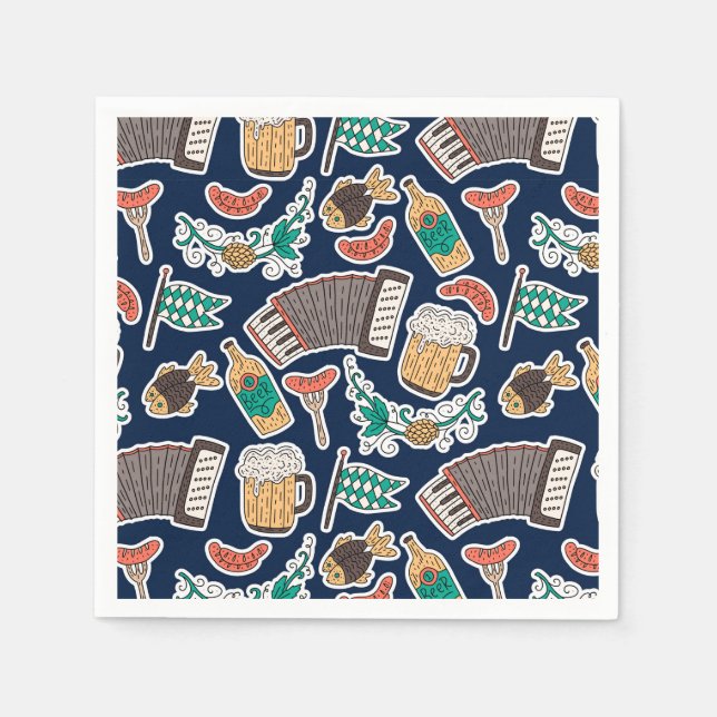 Servilleta De Papel Placas de papel del Festival Alemán de Cerveza Okt (Anverso)