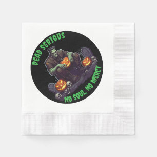 Servilleta De Papel 🖤 Placas de papel Frankenstein 💀 🎉