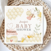 Placas de papel para Baby Shower Bee