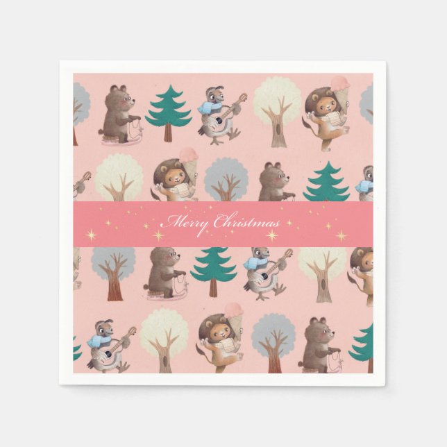 Servilleta De Papel Placas de papel para Navidades pequeños (Anverso)