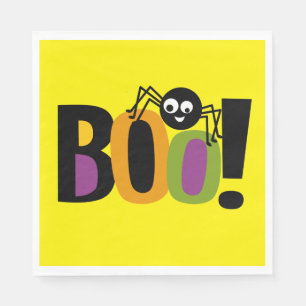 Servilleta De Papel Placas de papel Spider BOO Halloween