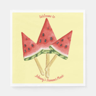 Servilleta De Papel Placas picnicas - Cortes de Melón de Agua Personal