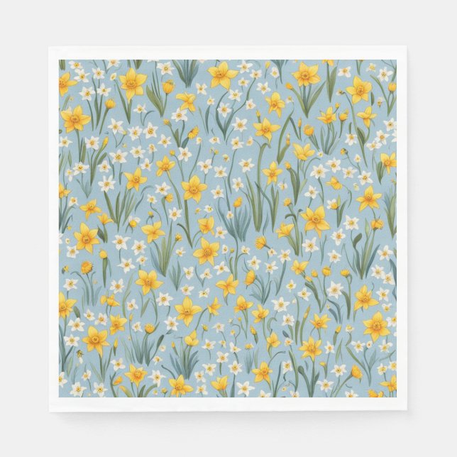 Servilleta De Papel Placas picnicas - Daffodils (Anverso)