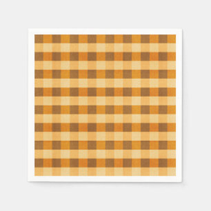 Servilleta De Papel Plaid de Otoño Cálido