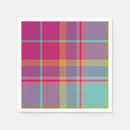 Servilleta De Papel Plaid Decorativo