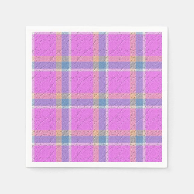 Servilleta De Papel  Plaid Decorativo  (Anverso)