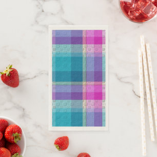 Servilleta De Papel Plaid Decorativo