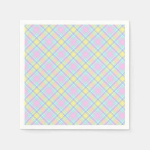 Servilleta De Papel Plaid pastel