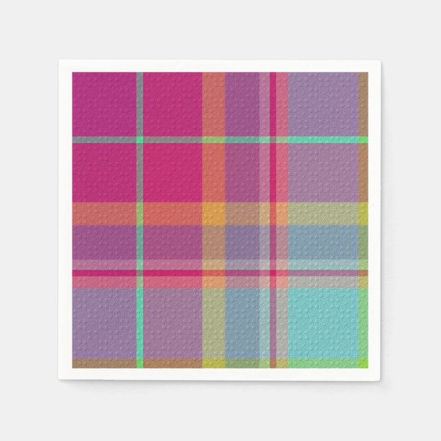 Servilleta De Papel Plaid With Design Added  Napkins (Anverso)