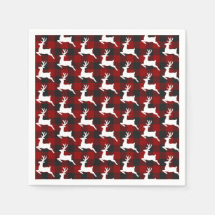 Servilleta De Papel Plaid y ciervo