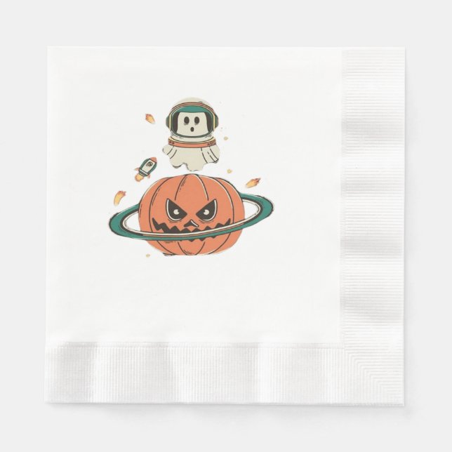 Servilleta De Papel Planeta de calabaza (Anverso)