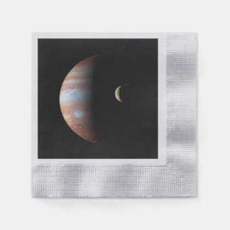 Servilleta De Papel Planeta gigante del gas Júpiter y luna galileña Io