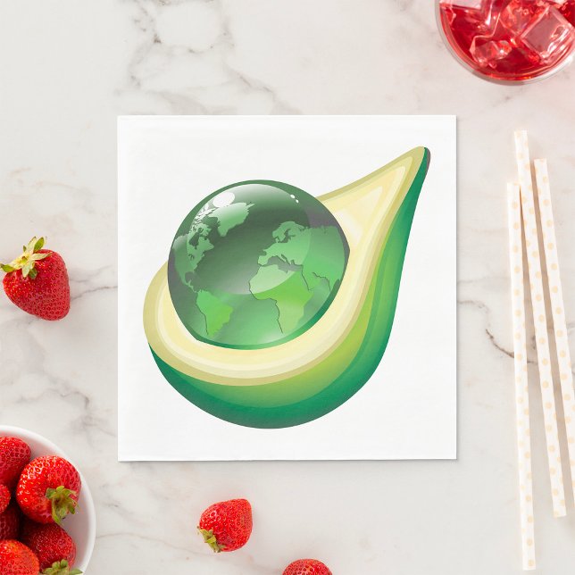 Servilleta De Papel Planeta sustentable del globo de aguacate de la Ti (Subido por el creador)