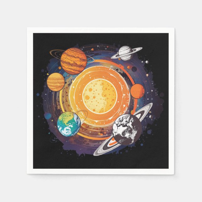 Servilleta De Papel Planetas (Anverso)